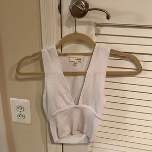 Deep “V” crop top